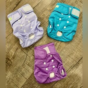 Washable Female Dog Diapers 3 Pack Medium Reusable Pet Diaper Adjustable Leakpro